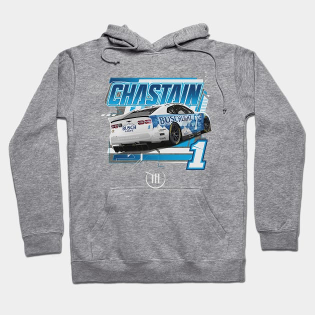 Ross Chastain Charcoal Car Hoodie by ganisfarhan